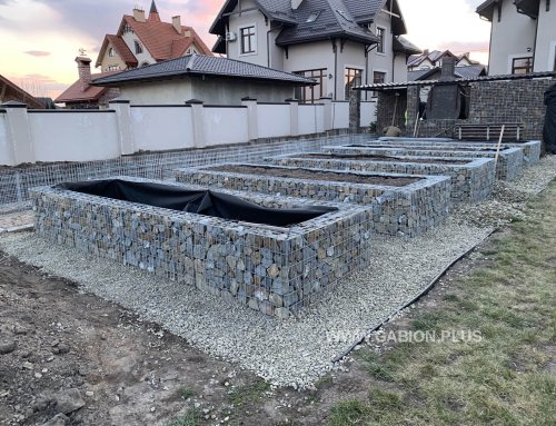 Габіони для формування городу  на комфортній висоті у м. Чернівці2016р.